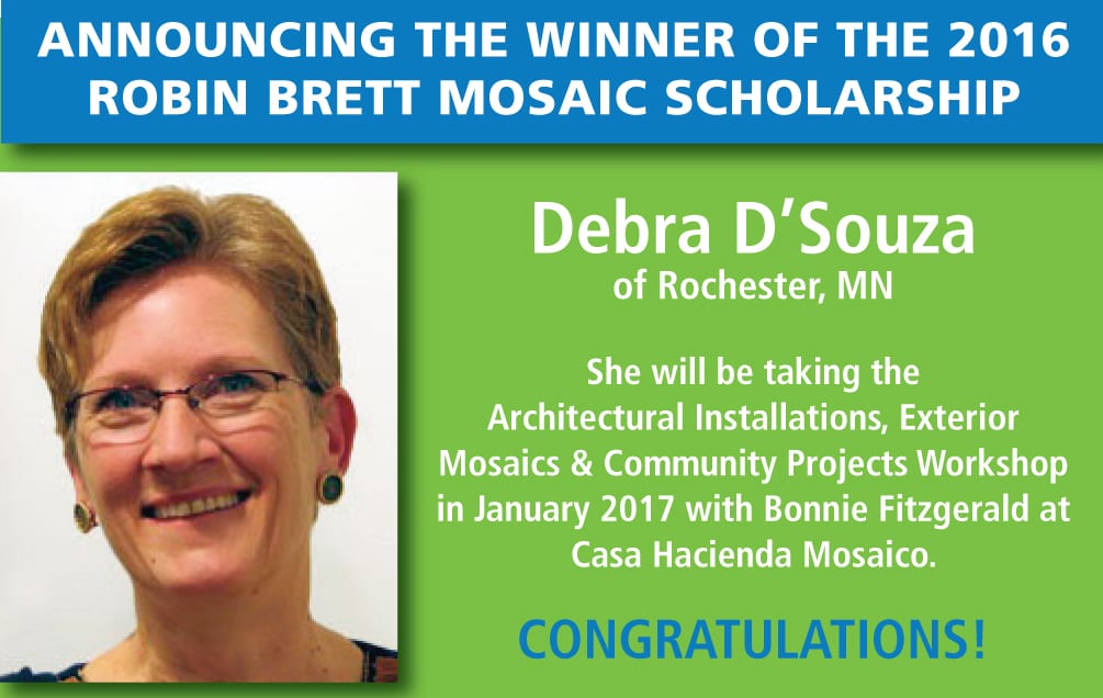 2016 Robin Brett Mosaic Scholar, Debra D'Souza
