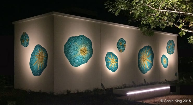 Sonia King, VisionShift at Hall Arts in the Dallas Arts District, 2015, glass, ceramic, stone
