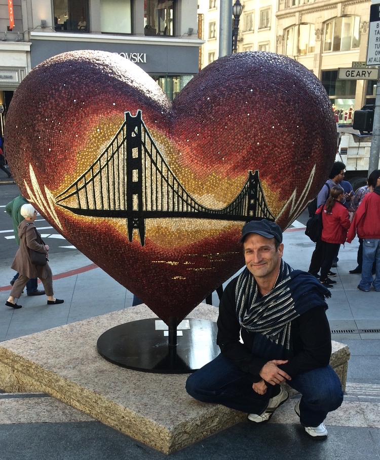 \"Still Beating\" is a large-scale sculptural mosaic created for the Hearts for San Francisco Program benefitting the Trauma Center at San Francisco General Hospital. It represents aproximately 930 hours of work and over 54,500 hand-cut and laid tesserae in natural stone, Italian smalti, 24-k gold and Swarovski crystals
